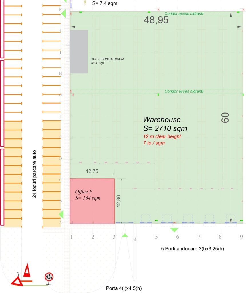 De închiriat Hala industriala depozitare si productie la 2710 mp în zona Aradul Nou 1 camera Arad 1