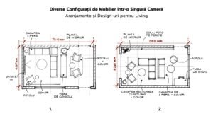 Diverse Configurații de Mobilier într-o Singură Cameră