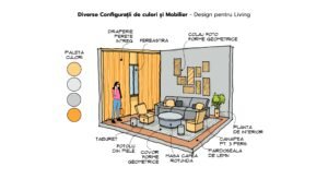 Diverse Configurații de Culori și Mobilier pentru Living