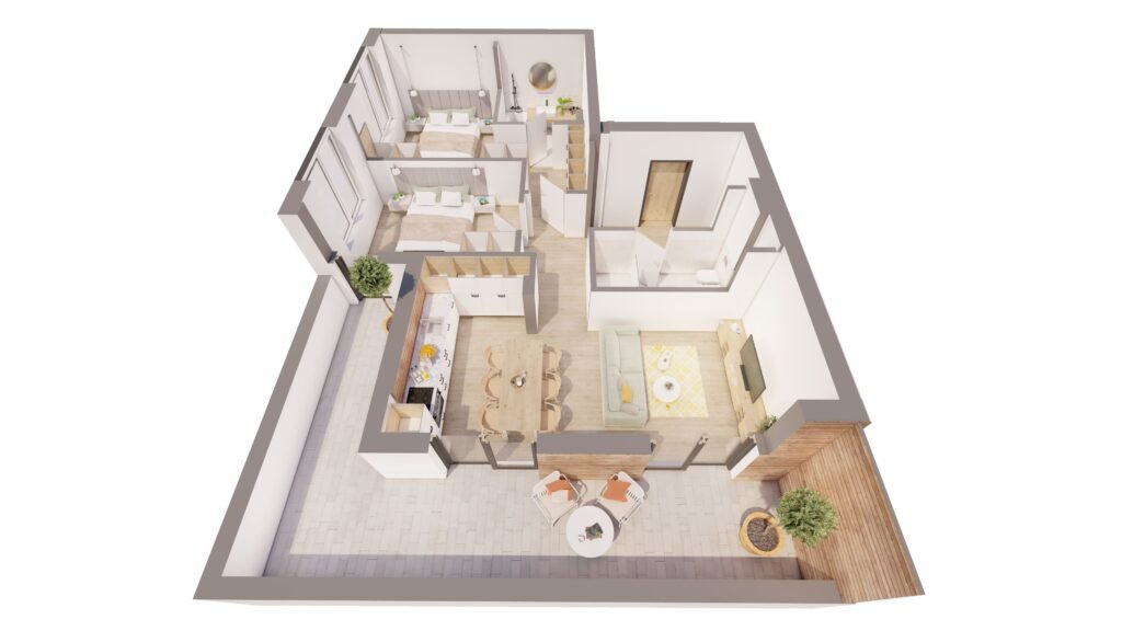 De vânzare Apartament 3 camere, bloc nou ARED în zona UTA 3 camere 2 dormitoare Arad 3
