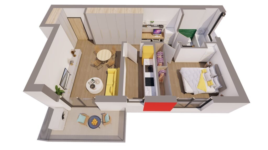 De vânzare Comision 0%,  Apartament cu 2 camere LA CHEIE cu chirias inclus în zona Aurel Vlaicu 2 camere 1 dormitor Arad 1