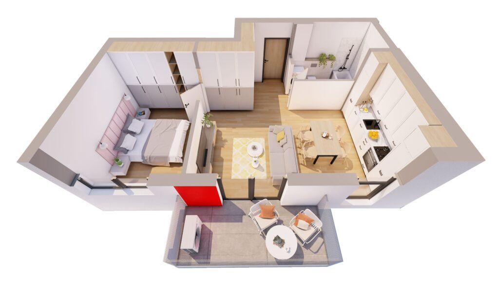 De vânzare Apartament 1 camera ARED – direct de la dezvoltator în zona UTA 1 camera 1 dormitor Arad 8