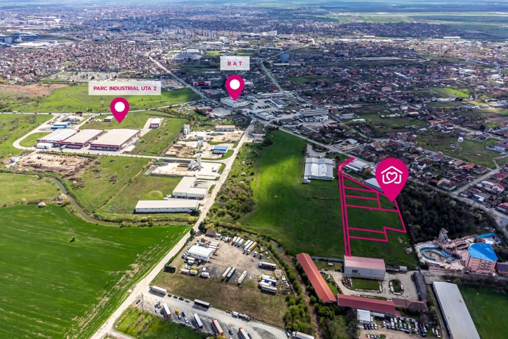 De vânzare Teren cu PUZ in Arad, servicii, industrie, depozitare 8.307 mp în zona Exterior Nord Arad 1