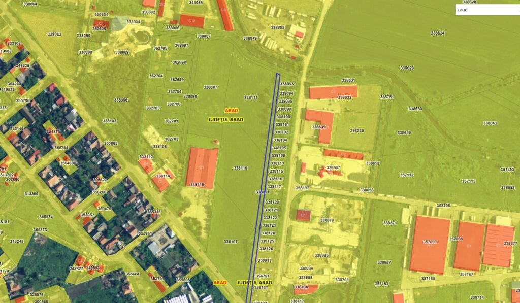 De vânzare Teren cu PUZ in Arad, servicii, industrie, depozitare 8.307 mp în zona Exterior Nord Arad 6