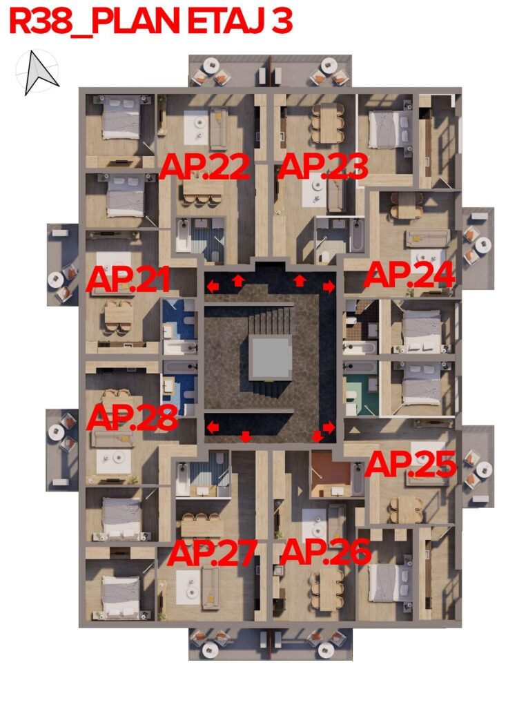 De vânzare Apartament nou ARED IMAR în zona Aurel Vlaicu 2 camere Arad 6