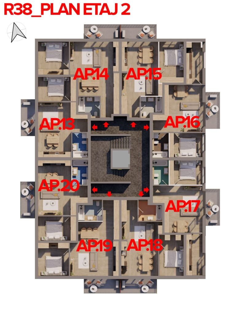 De vânzare Apartament nou în ARED RED 9 – Investiția inteligentă! în zona Aurel Vlaicu 2 camere 1 dormitor Arad 7