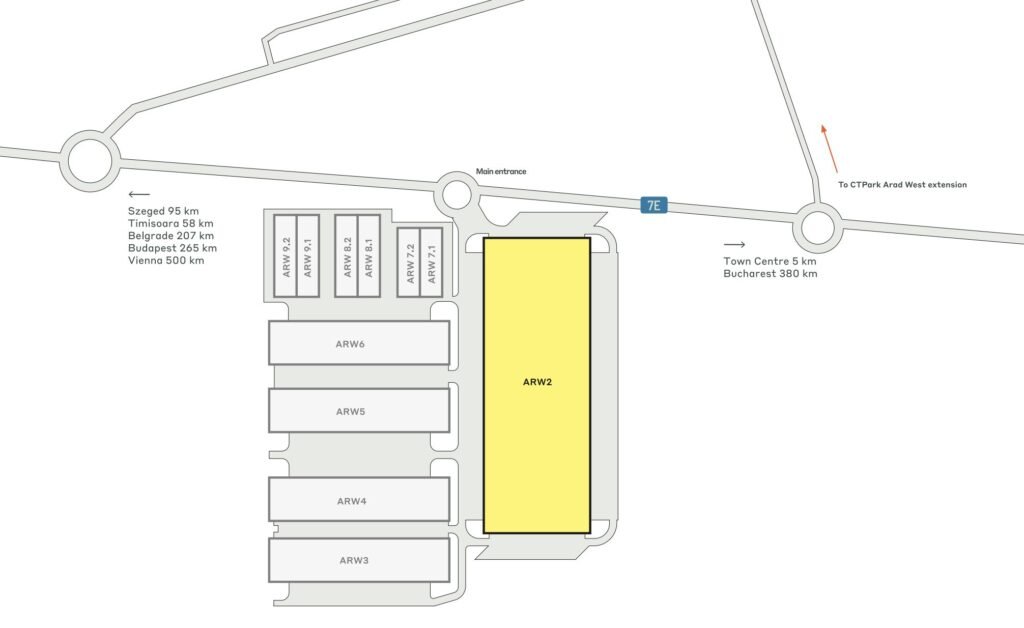 De închiriat Hală industrială de închiriat, 2.900 mp, Arad în zona Aurel Vlaicu 2 camere Arad 1