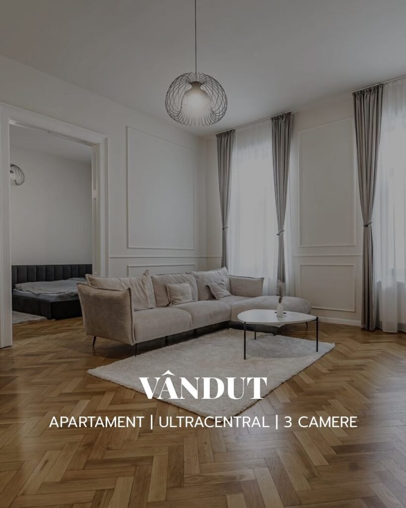 De vânzare PROPRIETATE VÂNDUTĂ Apartament premium cu 3 camere Ultracentral în zona Ultracentral 3 camere 2 dormitoare Arad 1