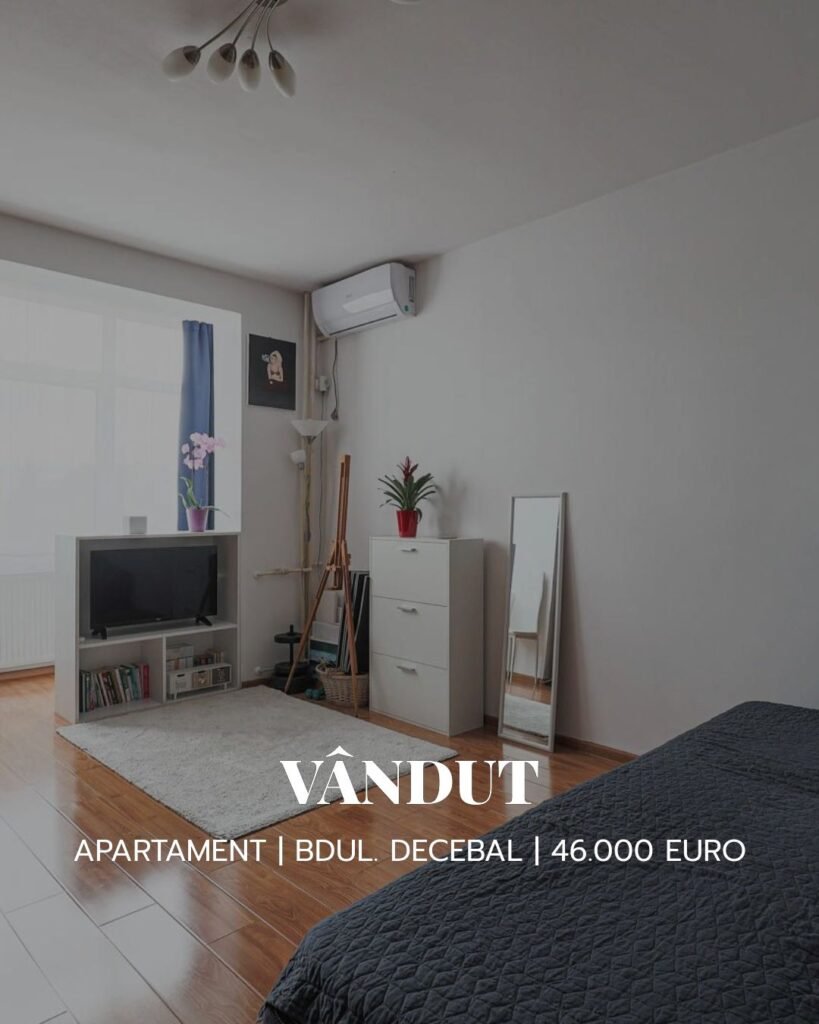 De vânzare Vandut! Apartament cu o camera – Strada Decebal în zona Central 1 camera 1 dormitor Arad 1