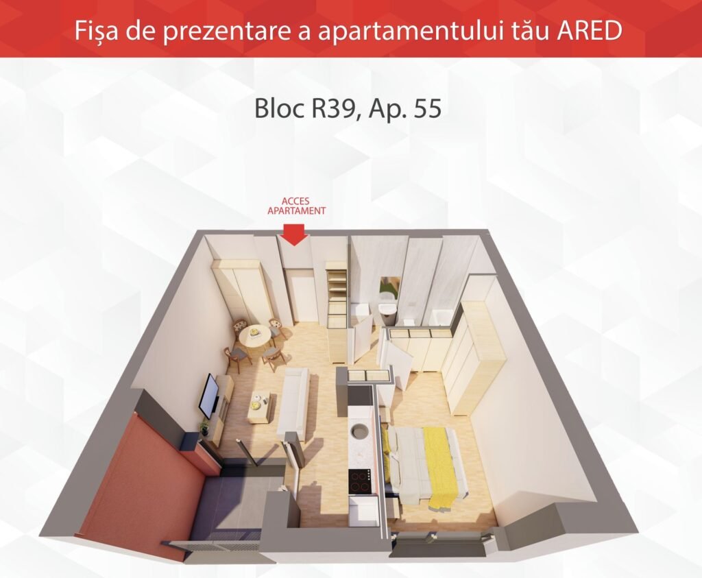De vânzare Apartament nou tip PENTHOUSE la ARED Comision 0 în zona UTA 2 camere 1 dormitor Arad 1