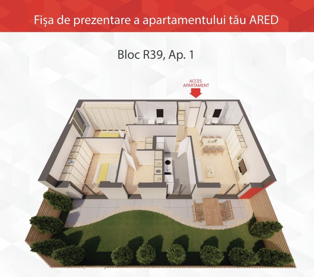 De vânzare Singurul apartament NOU cu gradina proprie la ARED Comision 0 în zona UTA 4 camere 3 dormitoare Arad 1