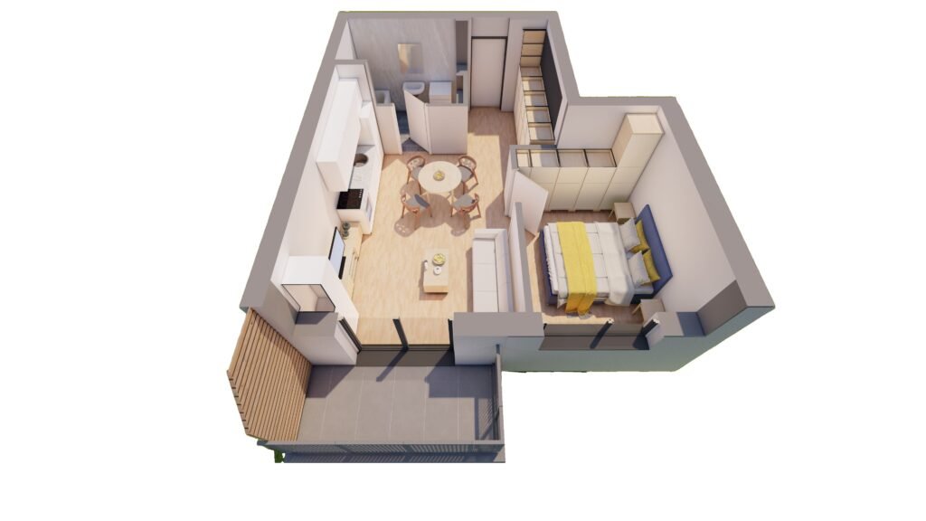 De vânzare APARTAMENT NOU DE VANZARE – ARED LANGA AFI – direct de la dezvoltator în zona UTA 2 camere 1 dormitor Arad 1