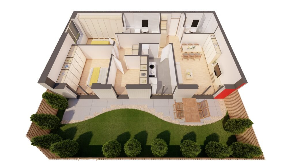 De vânzare SINGURUL APARTAMENT CU GRADINA DIN NOUL BLOC R39, ARED RED 9 în zona UTA 3 camere 2 dormitoare Arad 1