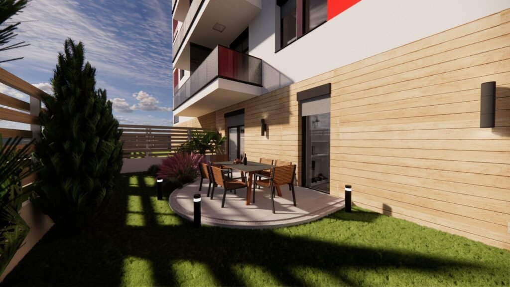 De vânzare SINGURUL APARTAMENT CU GRADINA DIN NOUL BLOC R39, ARED RED 9 în zona UTA 3 camere 2 dormitoare Arad 1