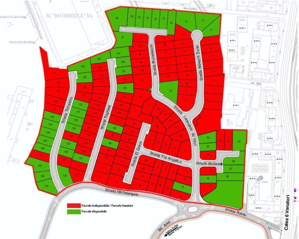 Teren de casă 300 mp – toate utilitățile, zonă ARED lângă AFI De vânzare Teren de casă 300 mp – toate utilitățile, zonă ARED lângă AFI în zona UTA Arad 2