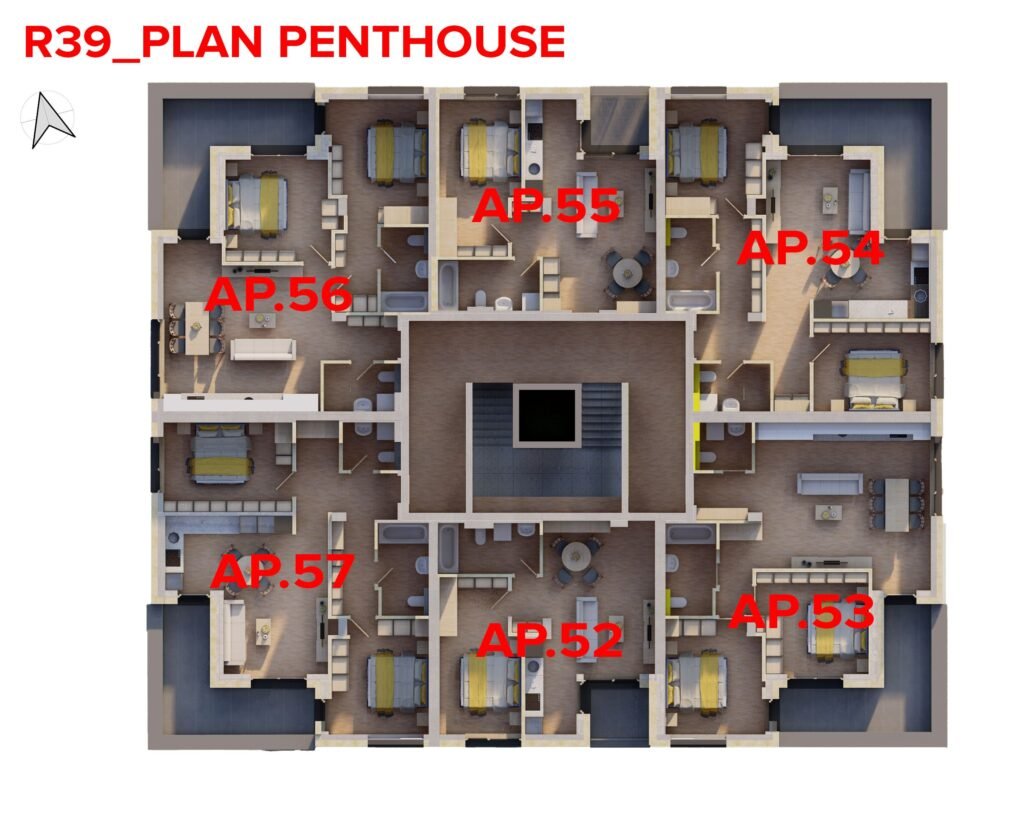 Penthouse ARED direct de la dezvoltator – Comision 0% De vânzare Penthouse ARED direct de la dezvoltator – Comision 0% în zona UTA 3 camere 2 dormitoare Arad 10